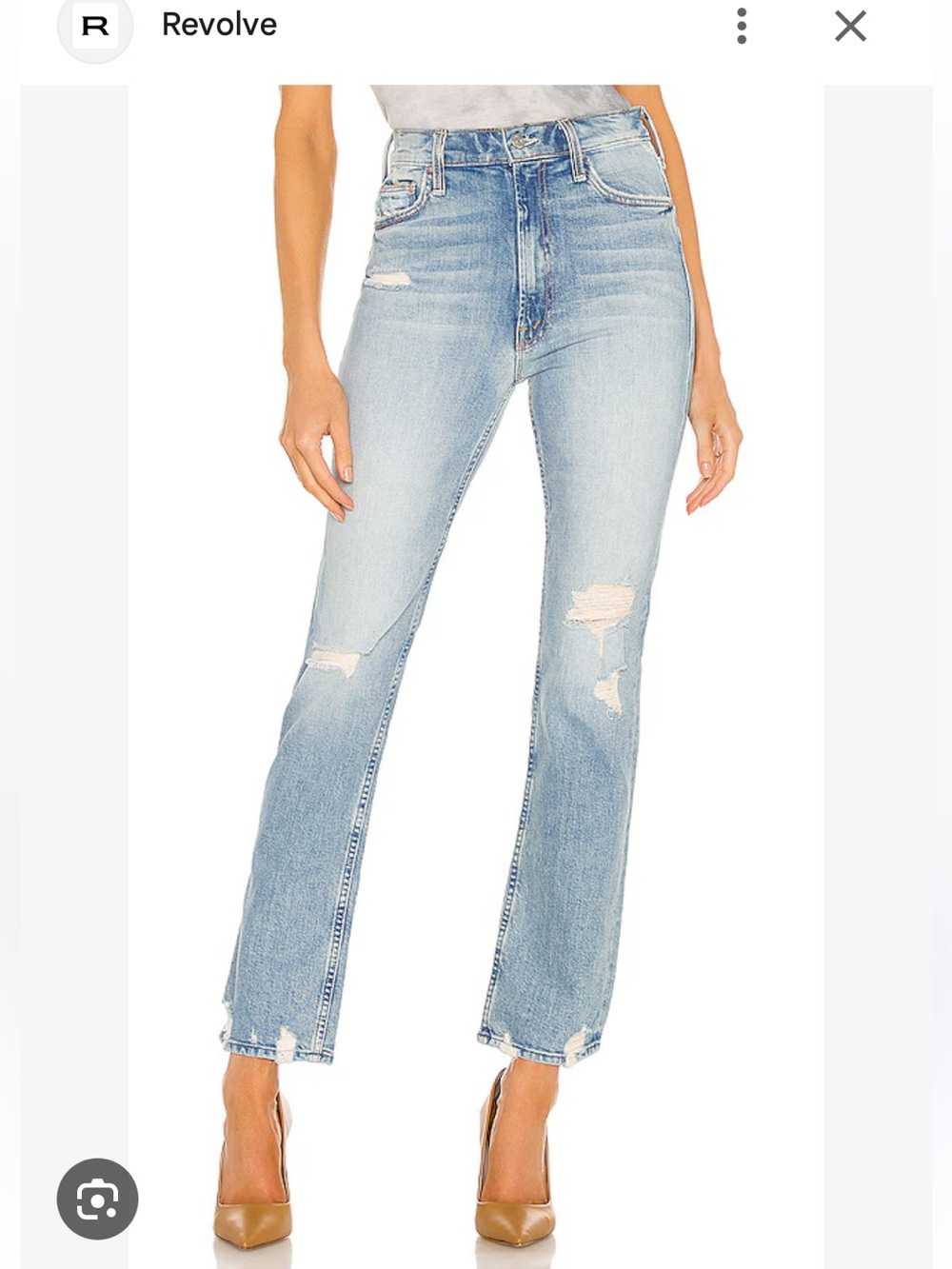 Mother Superior Denim High Waisted Rider Skimp Cropped Jeans 27 The Confession